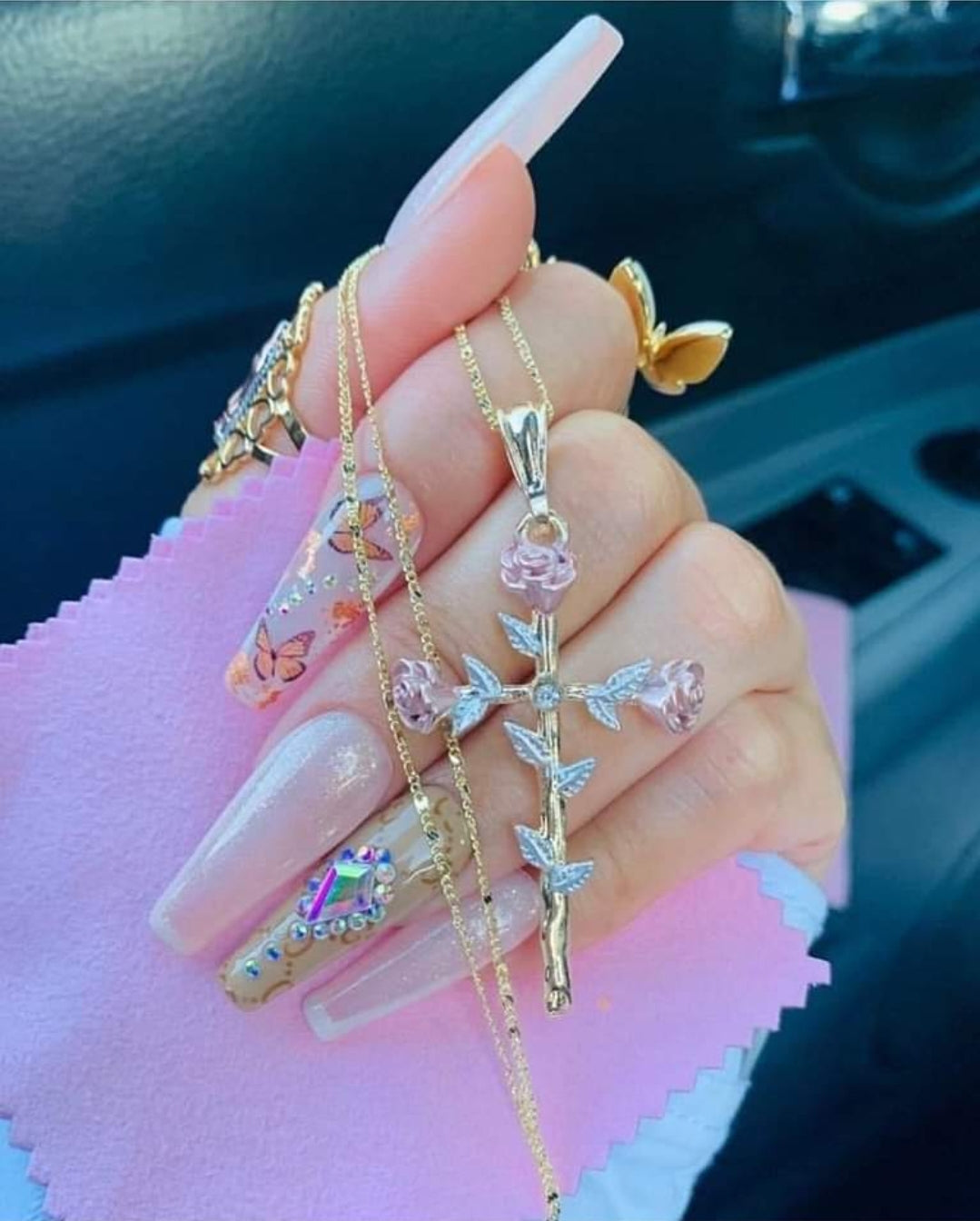 Rose gold Crucifx